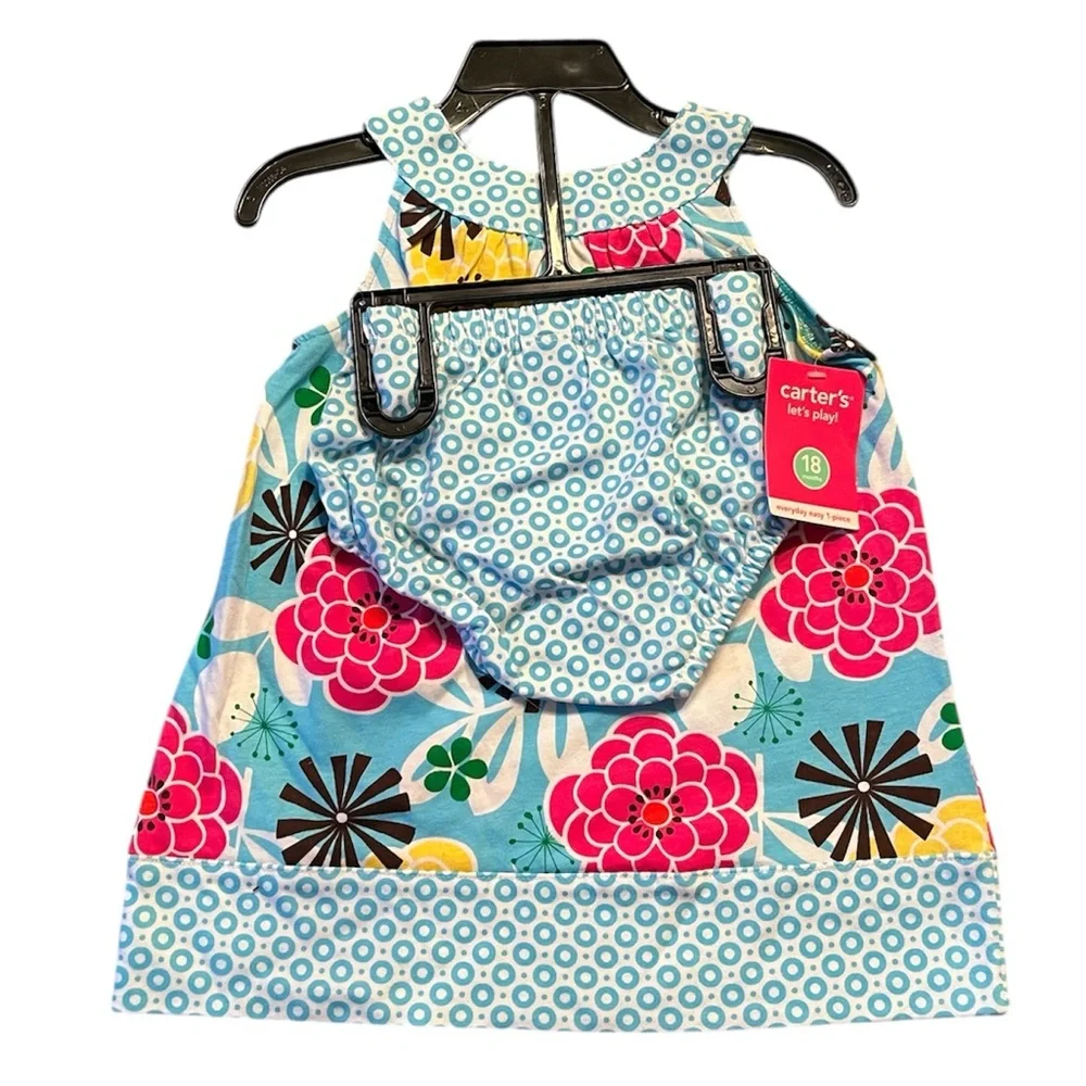 NWT Carter’s | Summer Dress & Bloomers with Hand Knit Cardigan sz 18mos